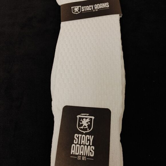 MEN'S STACY ADAMS SILKY DRESS SOCKS. BASIC COLORS. - Picture 1 of 2